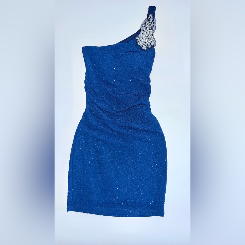 Navy blue mini dress